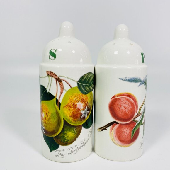 Portmeirion Pomona Ceramic Salt And Pepper Shakers 4” Tall - Picture 2 of 7